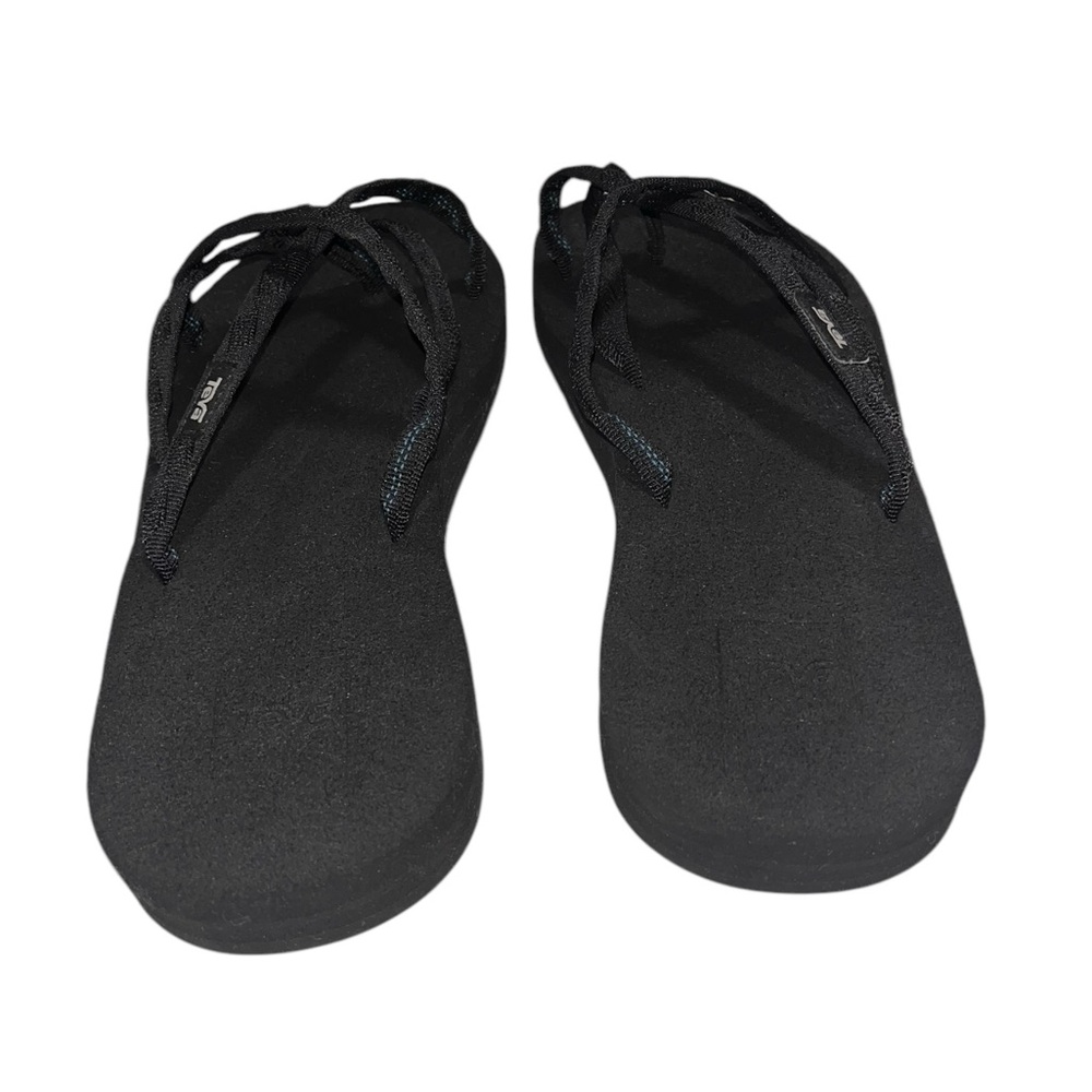 Teva Women's Olowahu Sandal Slide Size 10 Black Flip Flop Thong Foam Sole Comfy - Picture 3 of 7